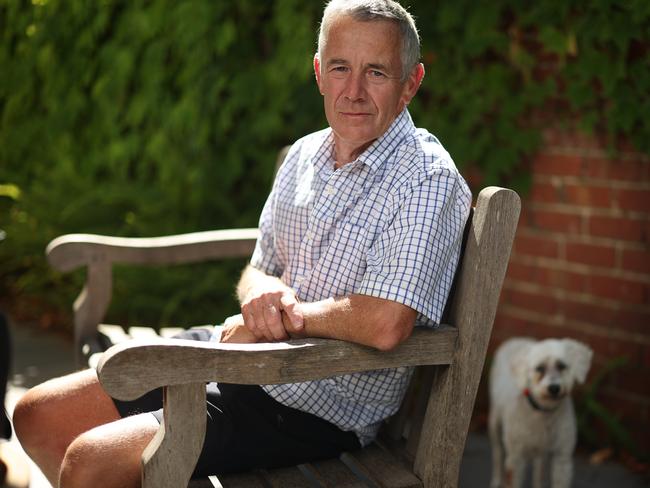 Andrew Morrish, 63, has been living with multiple scleroris for 24 years and hopes to see a cure in his lifetime, as research from the Florey Institute proves a vital link between inflammation and the mutation of neurons in MS sufferers. Picture: Alex Coppel.