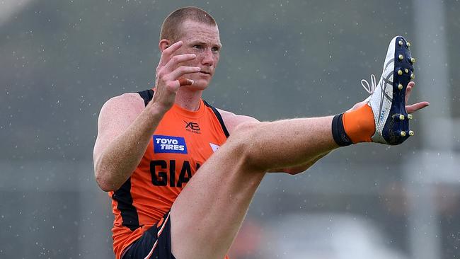 GWS Giants’ recruit Sam Jacobs will be the first ruckman this year. Picture: AAP Image/Dan Himbrechts.