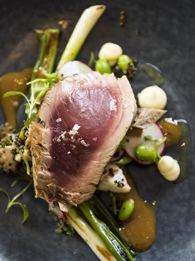 The Grand Bistro’s seared tuna. Picture: Patrick Stevenson