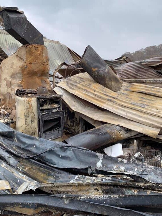 The ruins of Jeremy Sternson’s property.