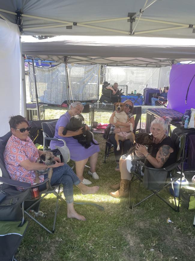 Sue Mewse, Tippie, Leah, Bryn, Lauren Freeling, Myla, Lorraine Lelliott and Phoenix at the Lang Lang Pastoral Agricultural and Horticultural Show on Saturday, January 18, 2025. Picture: Jack Colantuono