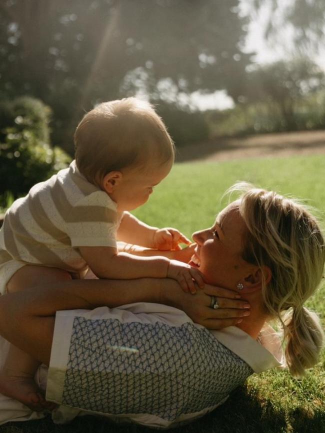 Liberal health spokesperson Ashton Hurn and son Rupert. Picture: Facebook