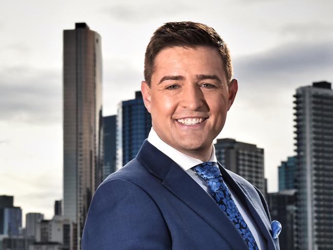 Hold for Sunday Herald Sun. Seb Costello returns to Melbourne after a stint as Europe correspondent for 9 News. Picture: Tony Gough
