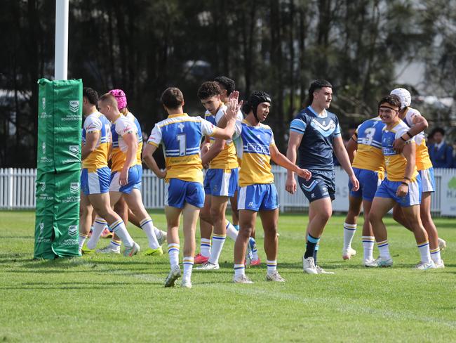 Pictured is The Peter Mulholland Cup at Ringrose Park, Wentworthville today. Patrician Brothers Blacktown v Matraville SHS. Picture: Tim Hunter.