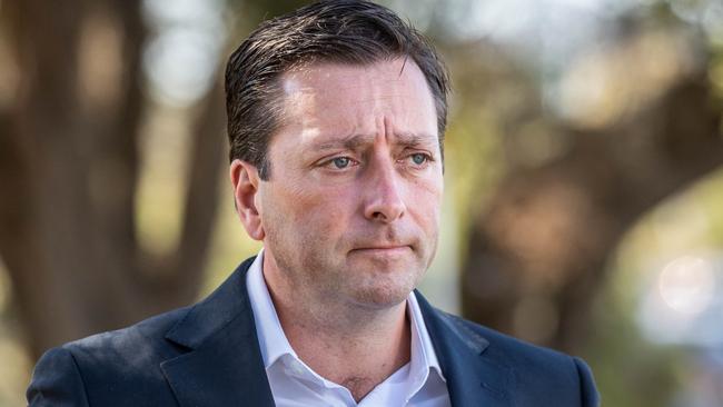 Matthew Guy’s election pitch is focused on cleaning up corruption in Victoria. Picture: Jake Nowakowski