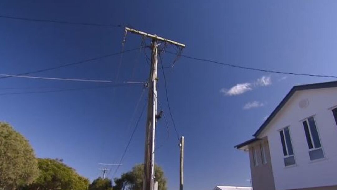 The power pole is a huge headache for the family. Picture: Nine