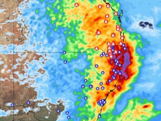 Rain due to hit bushfire-hit regions. Picture WeatherZone 2.JPG