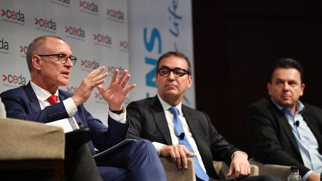 SA Premier Jay Weatherill, SA Liberal Leader Steven Marshall and SA Best Leader Nick Xenophon. Picture: AAP / David Mariuz