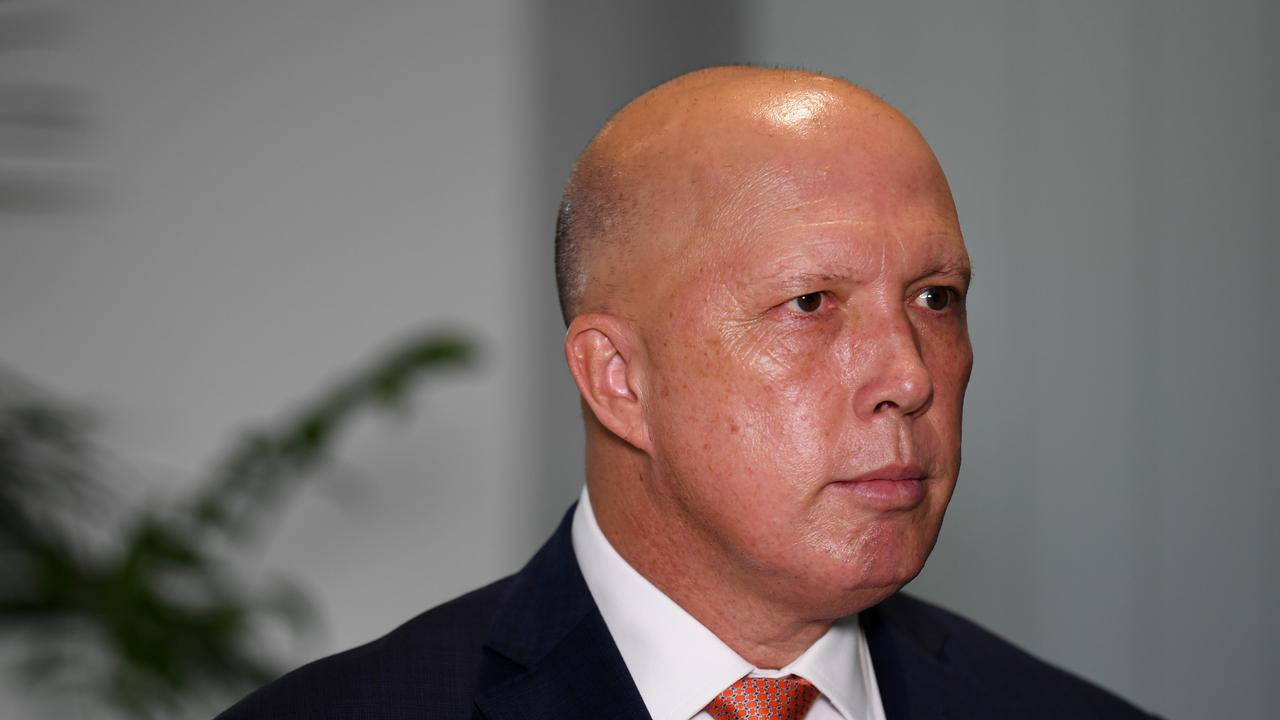 Defence Minister Peter Dutton says a battle of Taiwan cannot be discounted. Picture: NCA NewsWire / Dan Peled