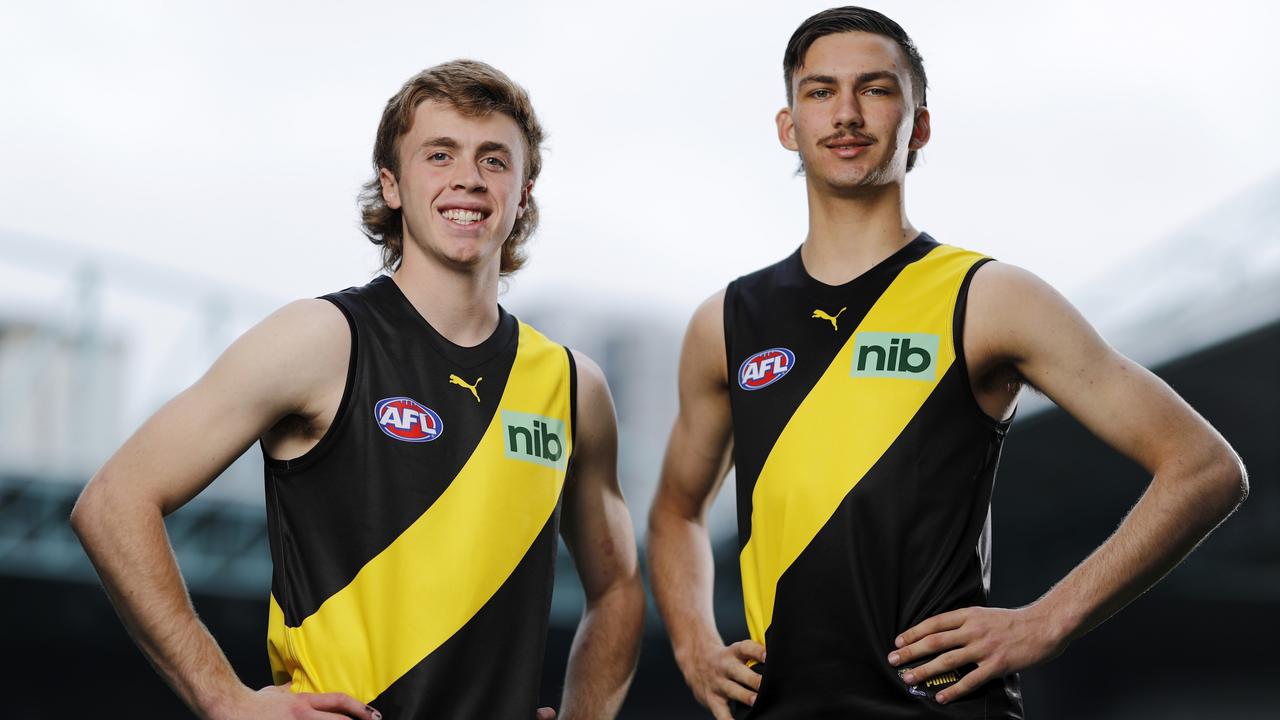 Lynch is excited by Tiger cubs Tom Brown and Joshua Gibcus. Picture: AFL Photos/Getty Images