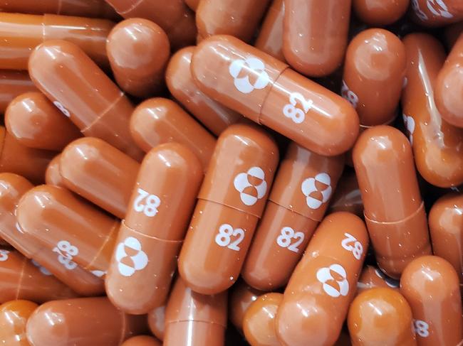 Capsules of Merck’s antiviral drug Molnupiravir. Picture: Handout / Merck &amp; Co, Inc. / AFP