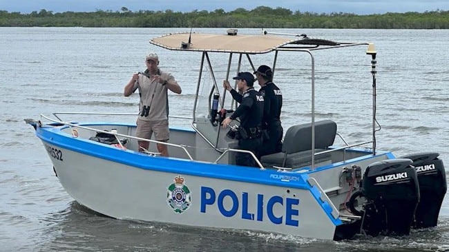 Police have located human remains inside a crocodile as part of the recovery mission in Aurukun. Picture: QPS