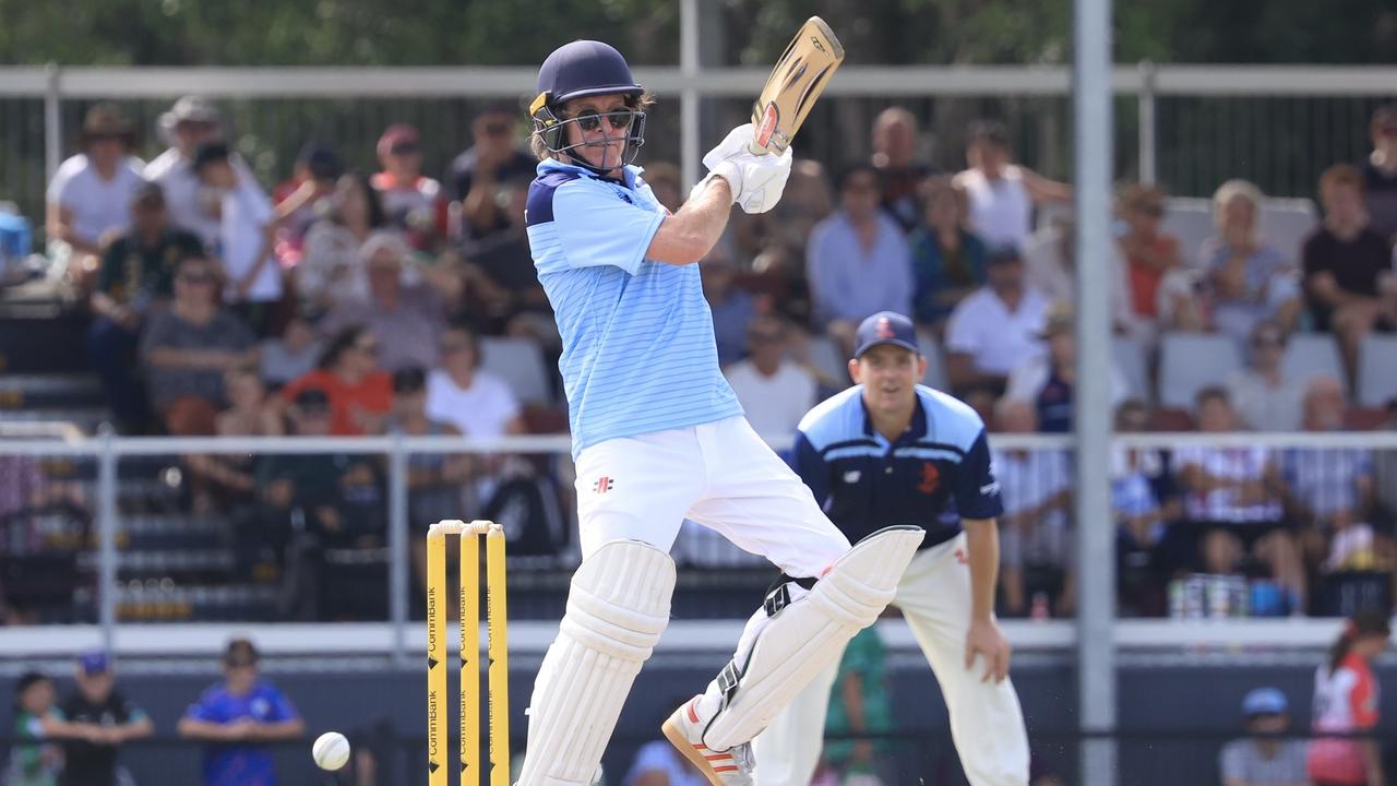 Bernard Fanning on the ground at the Lismore Legends of Cricket T20 match. Picture: Supplied