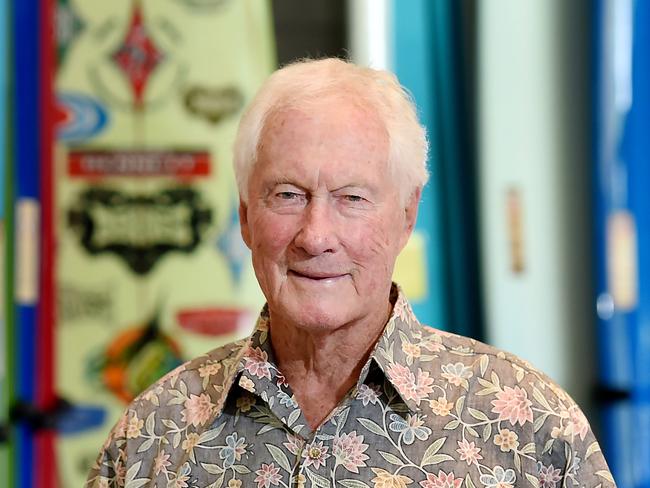 Barry Bennett poses during a photo shoot in his surfboard showroom at Brookvale on Wednesday January 23rd. Barry Bennett, a renown surfboard maker, will receive an OAM in the Australia Day Honours List. (AAP IMAGE / Troy Snook)