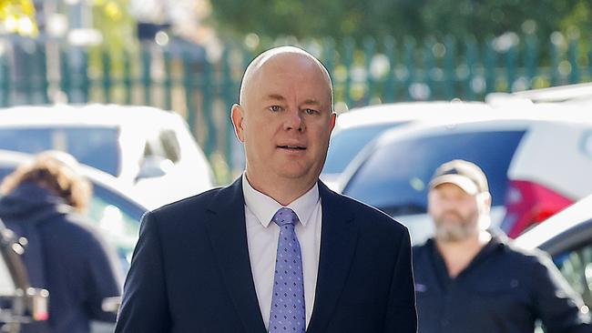 Simon Patterson, the estranged husband of Erin Patterson, arrives at court to give evidence. Picture: NewsWire/Ian Currie