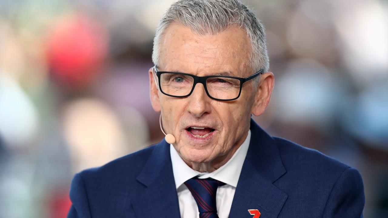 Bruce McAvaney commentates for the Seven Network. Photo by Jason McCawley/Getty Images.