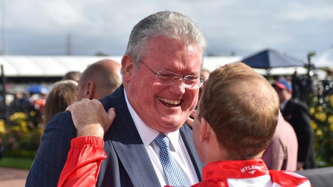 Happier times: Anthony Cummings after winning the Kennedy Oaks at Flemington with She’s Extreme in 2022 Picture: Reg Ryan