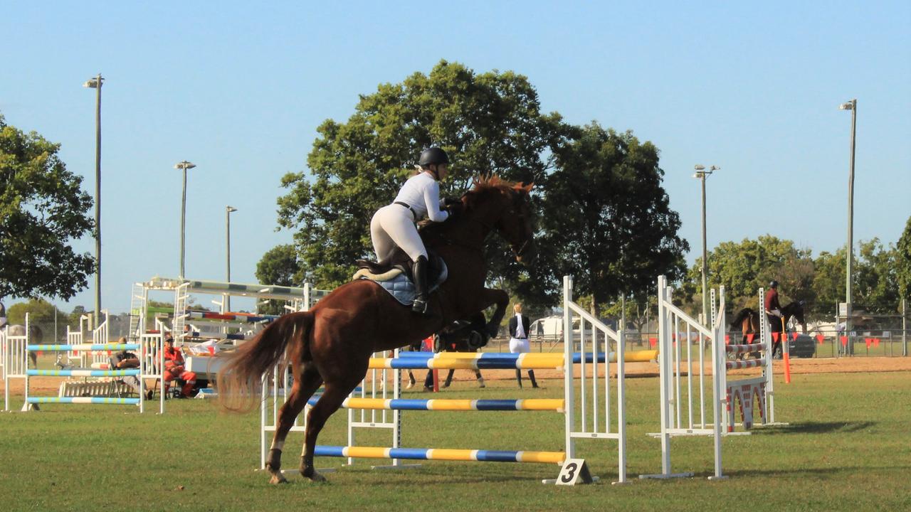 SHOWTIME: Alexandra Marles on Welfenblitz at the Bundaberg Show 2021 showjumping event.