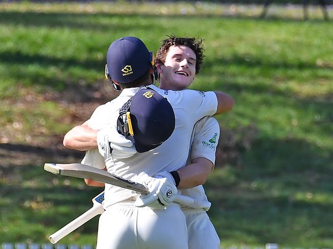 Uni batsman and century maker Jack Clayton. First grade - Uni v Sunshine Coast.Saturday October 23, 2012. Picture, John Gass