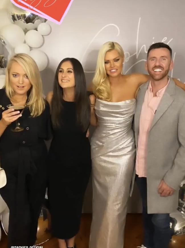 Sophie Monk celebrated with friends including Jackie O Henderson (left). Picture: Instagram