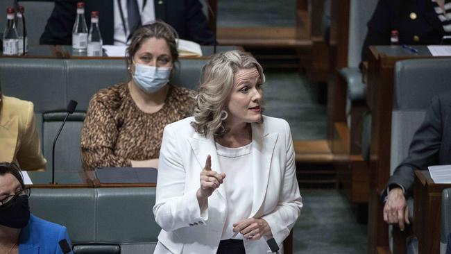 Minister for Home Affairs and Minister for Cyber Security Clare O'Neil during Question Time. Picture: NCA NewsWire / Gary Ramage