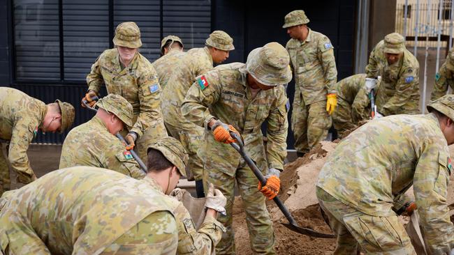 Australian Army soldiers deployed on Operation Flood Assist 2022 in Lismore.