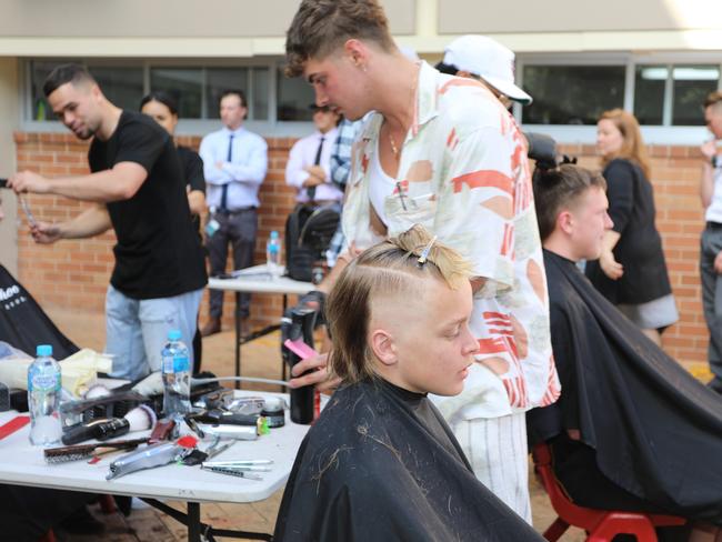 Mullets for Mental Health at St Augustine's. Picture: Supplied.