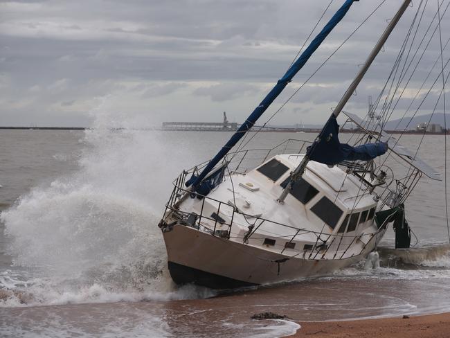 Townsville locals woke early to inspect the damage along The Strand left from TC Kirrily that hit overnight. Pics Adam Head