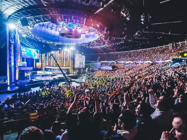 The crowd at the Intel Extreme Masters (IEM) eSports tournament in Katowice, Poland.