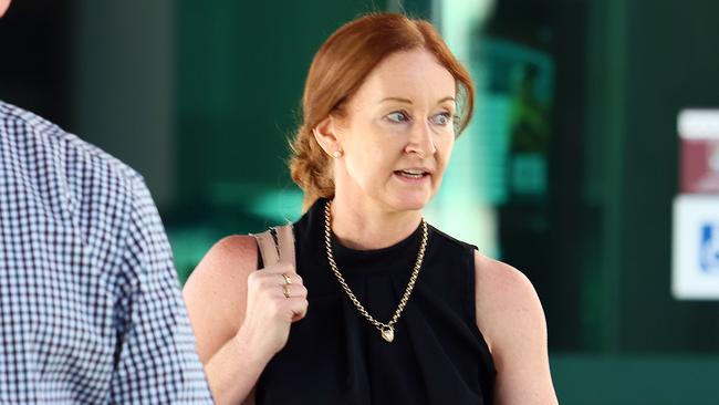 Boeing employee Stacey Murrin leaves the Brisbane Magistrates Court after giving evidence on Tuesday. Picture: NewsWire/Tertius Pickard