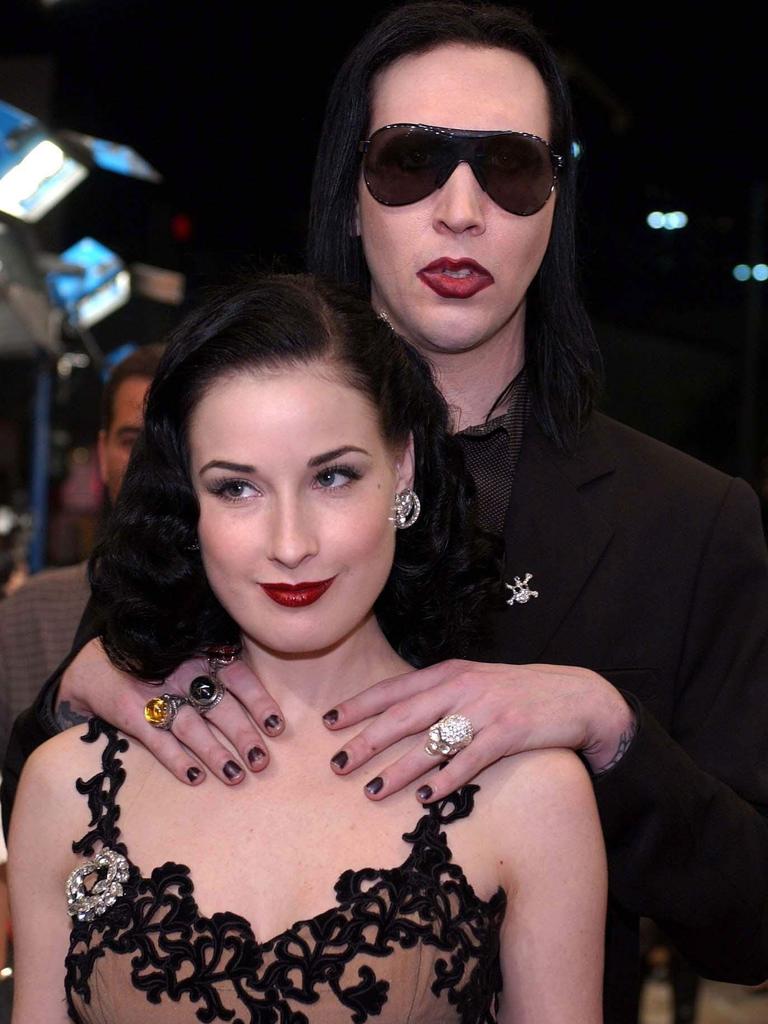 Manson and Dita Von Teese, pictured in 2001, were in a seven-year relationship.