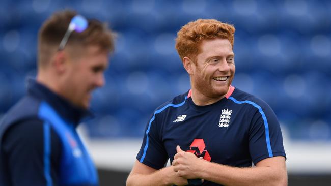 Jonny Bairstow has a laugh at England training ahead of a potential call-up against Pakistan.
