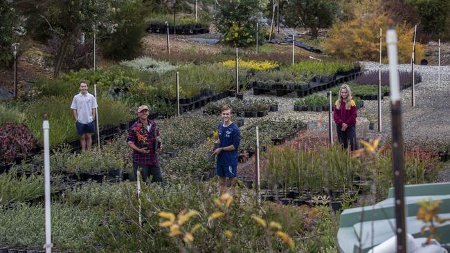 The nursery has been owned by Jamie and Rebekah Gould for 18 years and was saved in January from a bushfire. Picture: Sean Davey