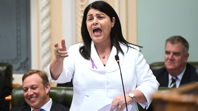 Racing Minister Grace Grace in Question Time on Thursday. Picture: Dan Peled/NCA NewsWire