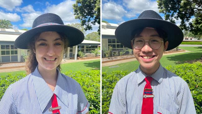 Rochedale State High School captains Brooke Collins and Nigel Lau. Photo – contributed.