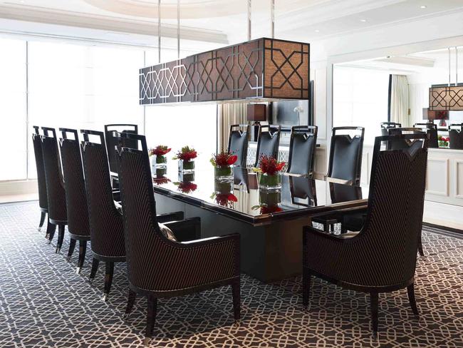 Crown Towers Chairman's Villa dining room.