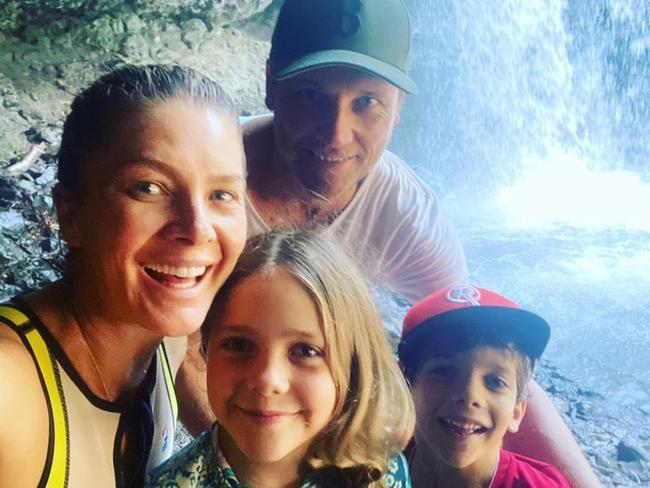 Natalie Bassingthwaighte and husband Cameron McGlinchey, daughter Harper and son Hendrix. Picture: Instagram