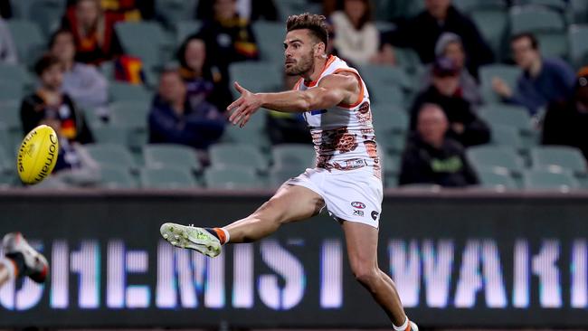 Stephen Coniglio in action for GWS. Picture: James Elsby/AFL Photos via Getty Images