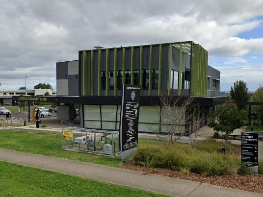 Victoria Police understand the vehicle was leaving the Leopold Community Hub near the intersection of Kensington Rd and Dunsford Drive about 8.40am when it collided with the child. Picture: Google.