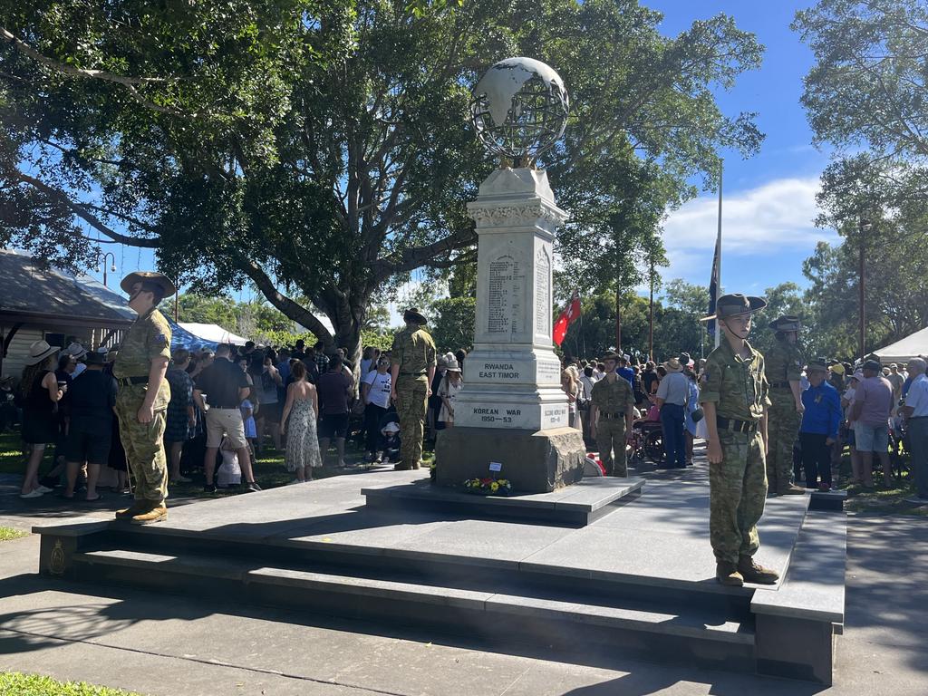 The Hervey Bay Anzac Day service.