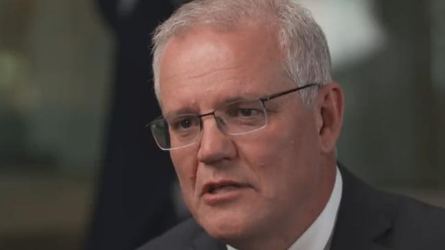 Scott Morrison has been forced to answer for recent scandals and allegations in a tense live interview. Image: ABC