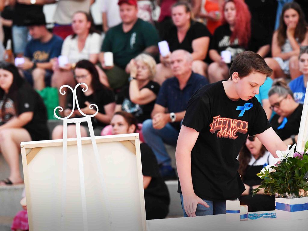 A vigil has been held on Torquay Beach for slain Hervey Bay Uber driver Scott Cabrie. Picture: Patrick Woods.