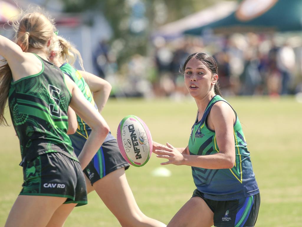 Cavendish Road State High V Innisfail State High at the 2024 Gold Coast Titans All Schools Touch Football Picture: Glenn Campbell