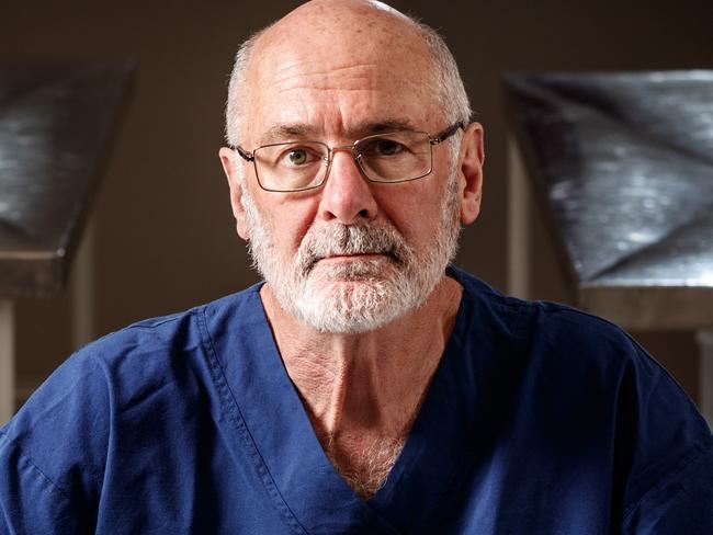 Pathologist Roger Byard in the Ray Last Laboratories on September 17, 2021. SA Weekend profile to go with new podcast series Guardians of the Dead. Picture Matt Turner.