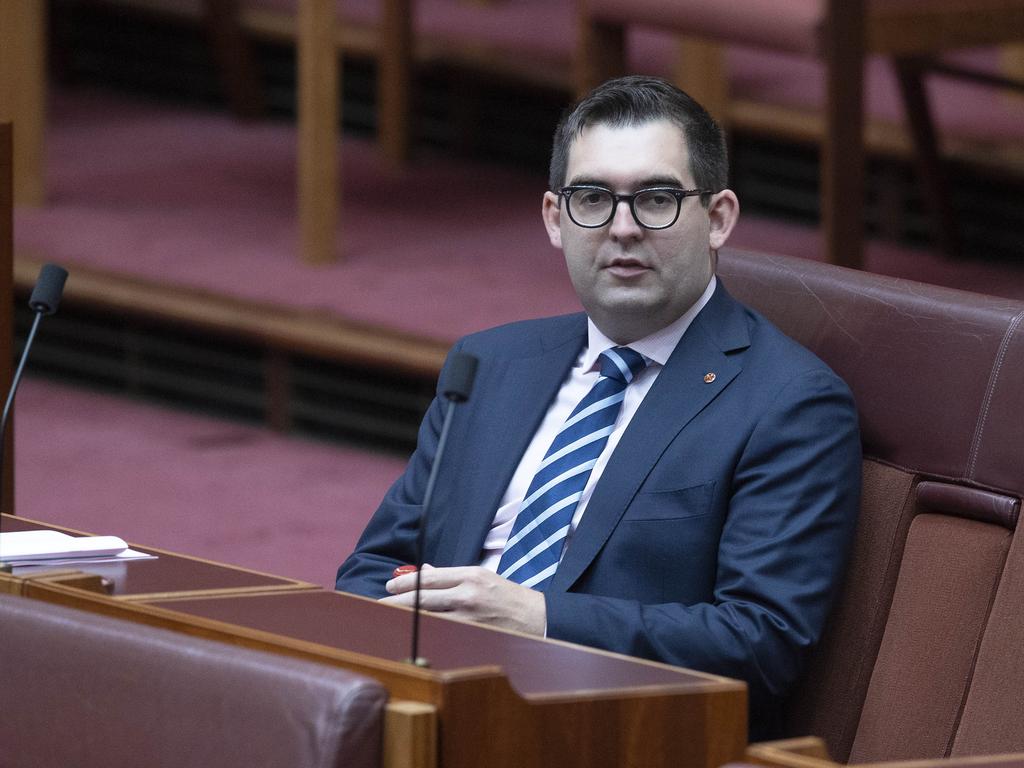 Western Australia Senator Ben Small during Senate business in the chamber in Parliament House Canberra. Picture: NCA NewsWire / Gary Ramage