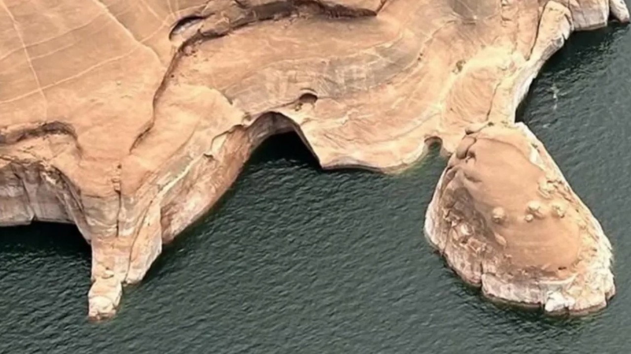 The Double Arch in Utah’s Glen Canyon National Recreation Area spontaneously crumbled on Wednesday, the National Parks Service said. Picture: National Park Service