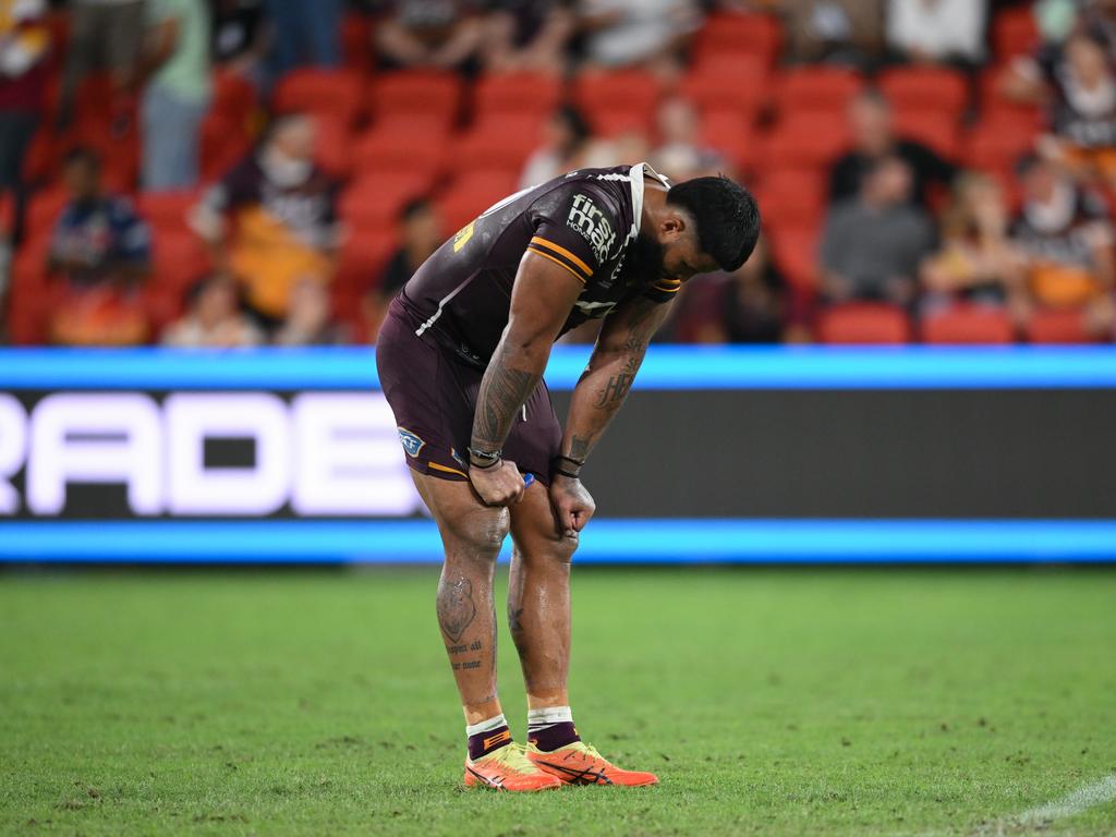 Payne Haas is giving everything he has for the Broncos and needs more support. Pic: NRL