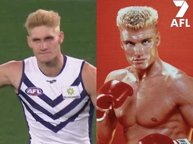 Rory Lobb looking like Dolph Lundgren.