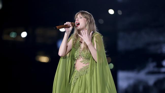 Taylor Swift performs onstage in Detroit, Michigan. (Photo by Scott Legato/TAS23/Getty Images for TAS Rights Management)