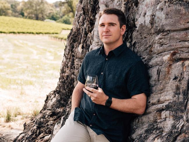 Trent Burge is a sheep and wine farmer from the Barossa who is proud of his family’s long connection with the area and the wine produced. Picture: supplied